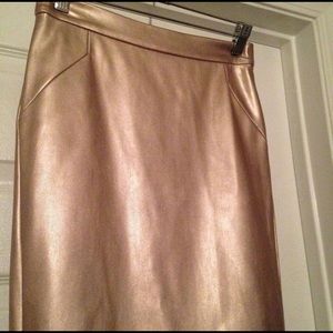 X-small. New rose gold pleather skirt
